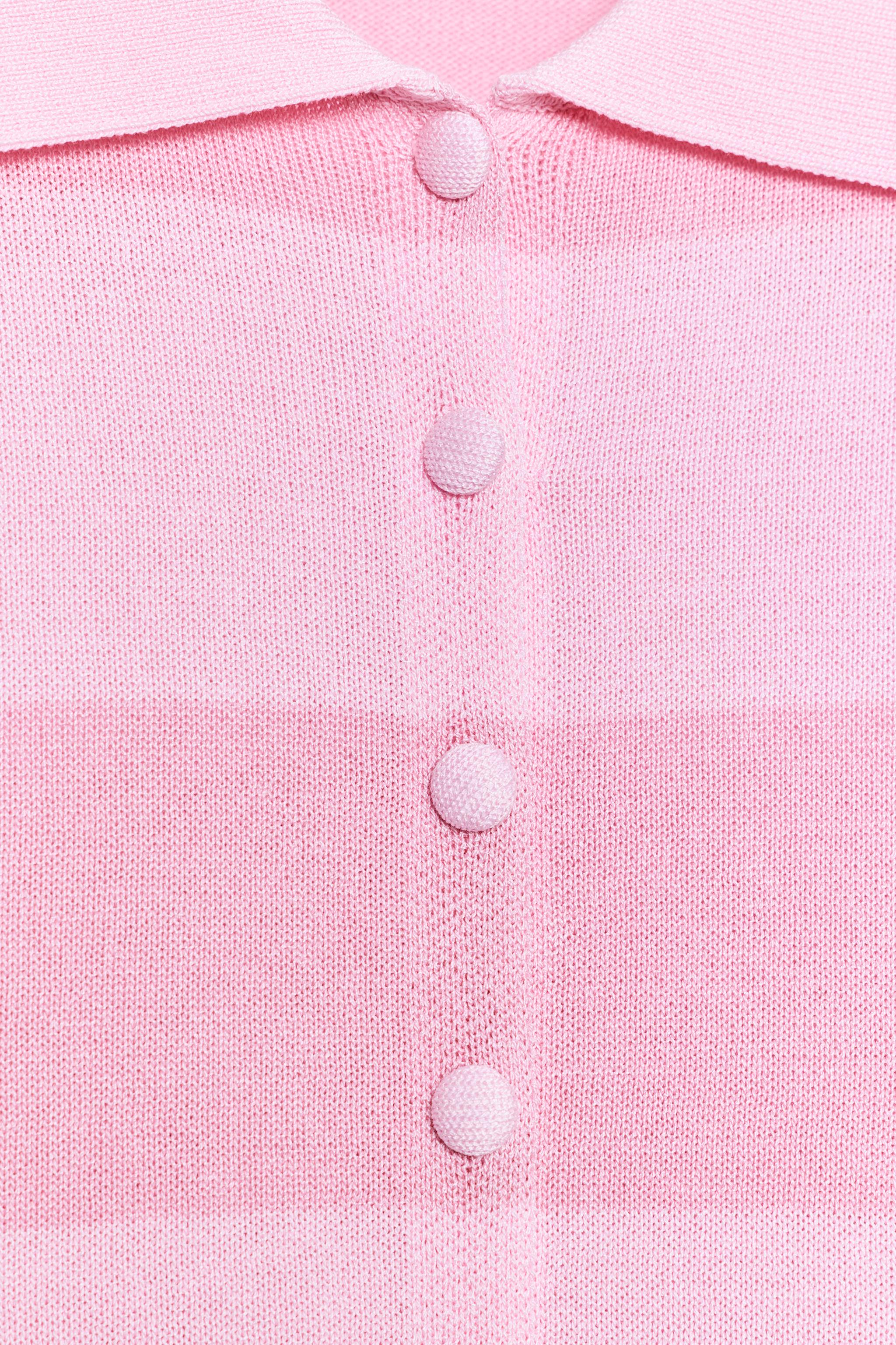 STRIPED KNIT POLO JACKET